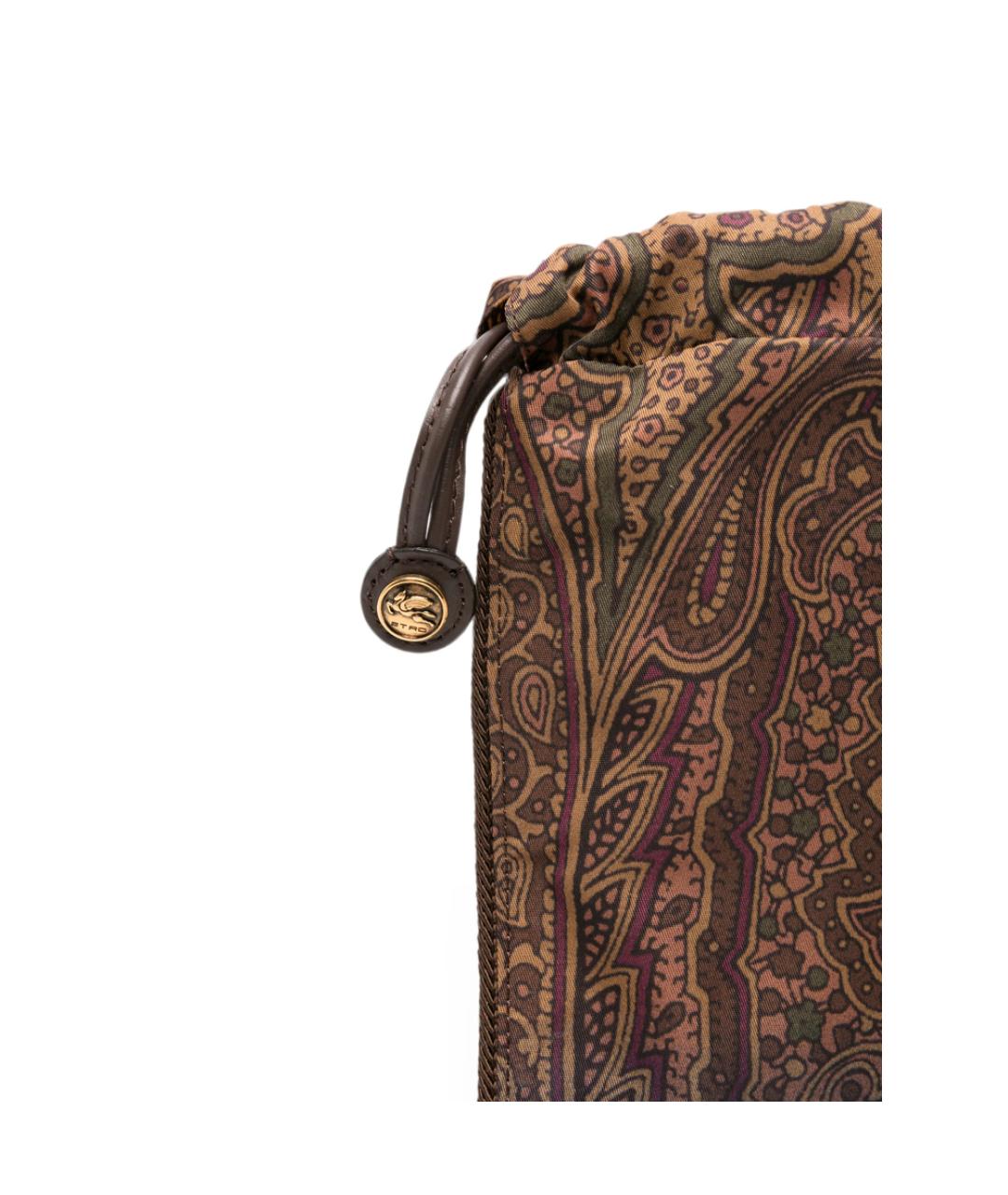ETRO Коричневая тканевая сумка тоут, фото 3