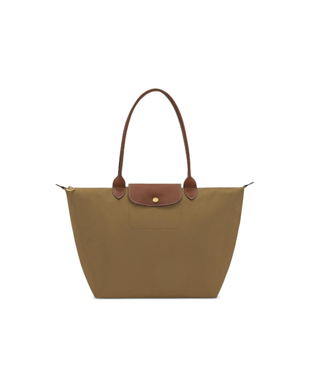 LONGCHAMP Зеленая нейлоновая сумка тоут, фото 1