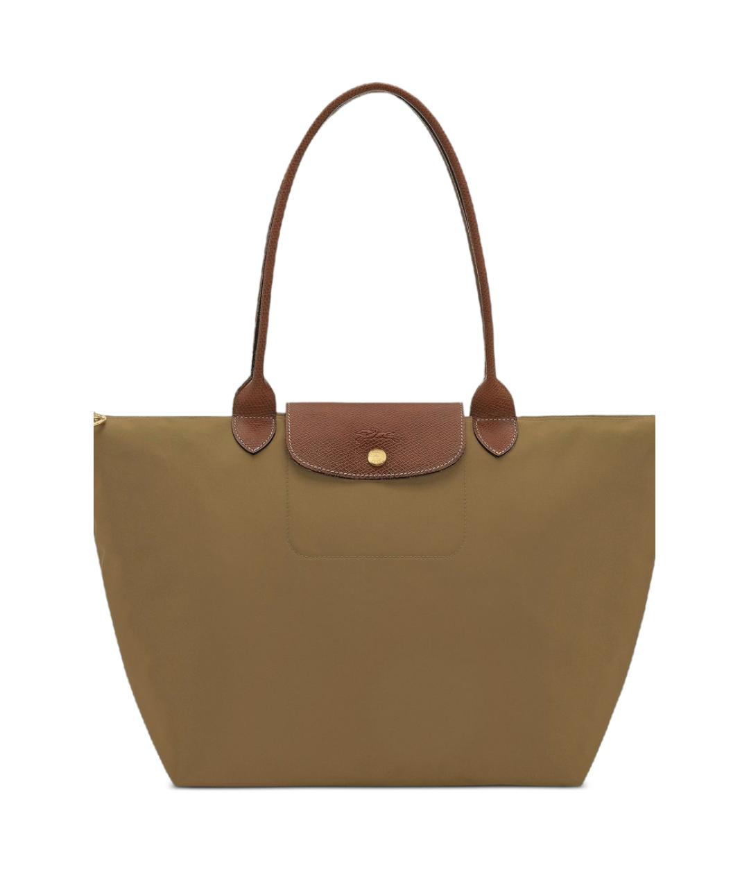 LONGCHAMP Зеленая нейлоновая сумка тоут, фото 2