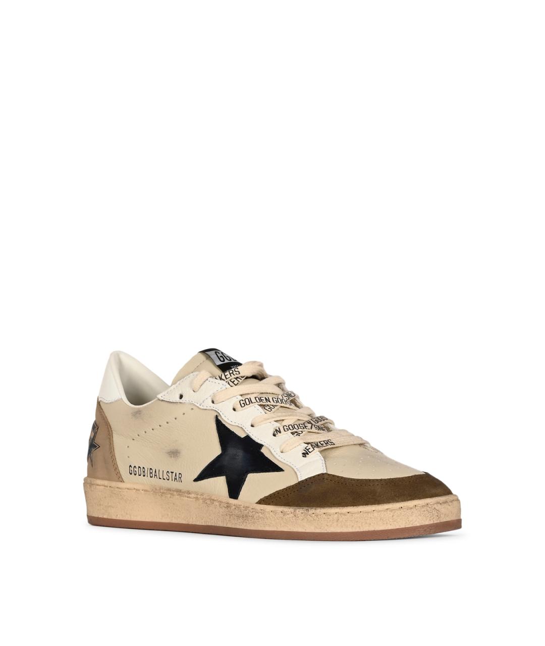 GOLDEN GOOSE Серые синтетические низкие кроссовки / кеды, фото 4
