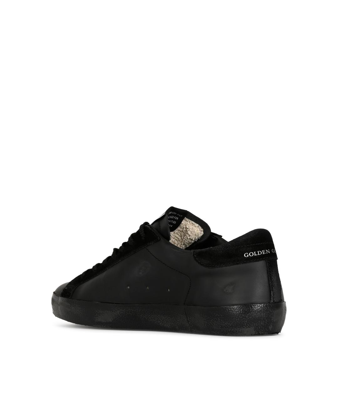GOLDEN GOOSE Черные синтетические низкие кроссовки / кеды, фото 3