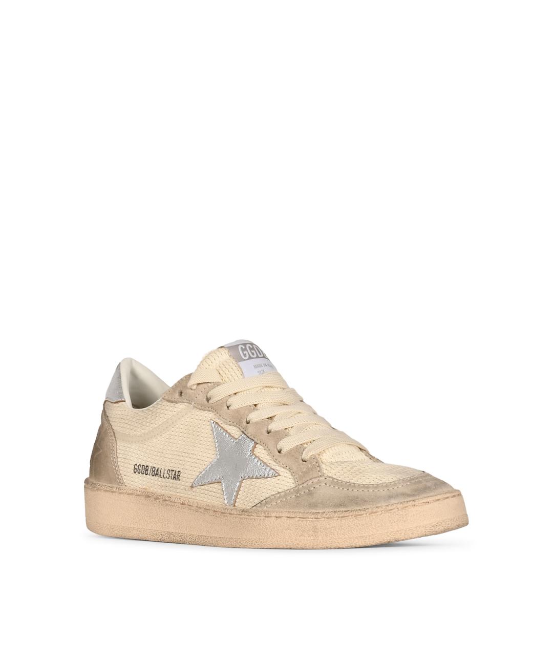 GOLDEN GOOSE Бежевые синтетические кроссовки, фото 2
