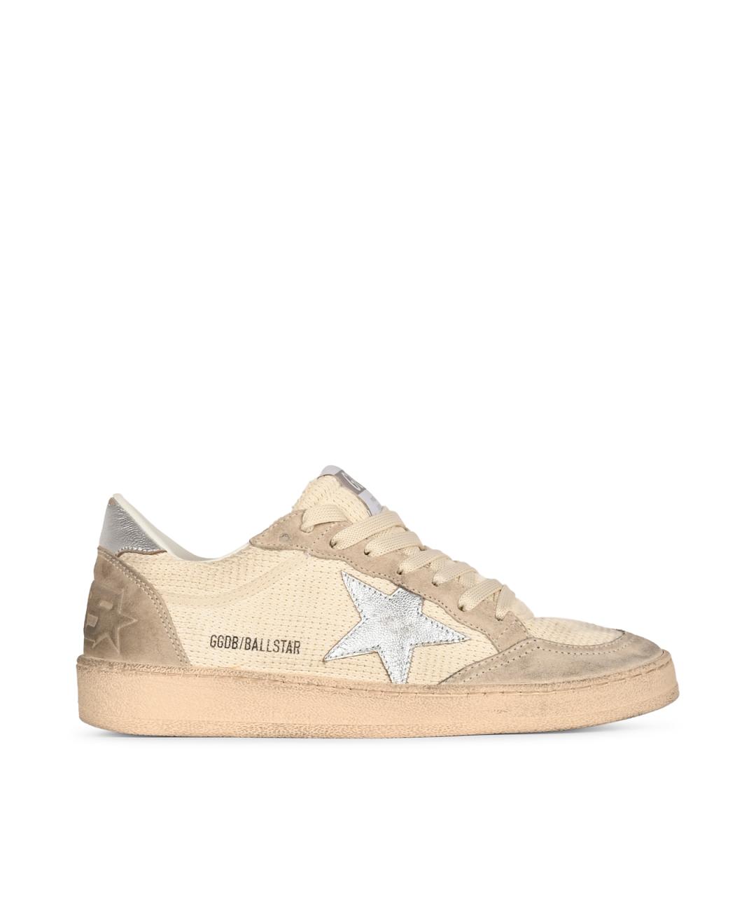 GOLDEN GOOSE Бежевые синтетические кроссовки, фото 1