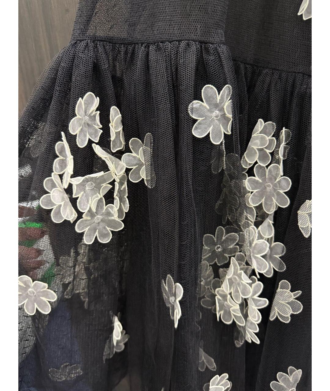 RED VALENTINO Черное полиэстеровое вечернее платье, фото 4