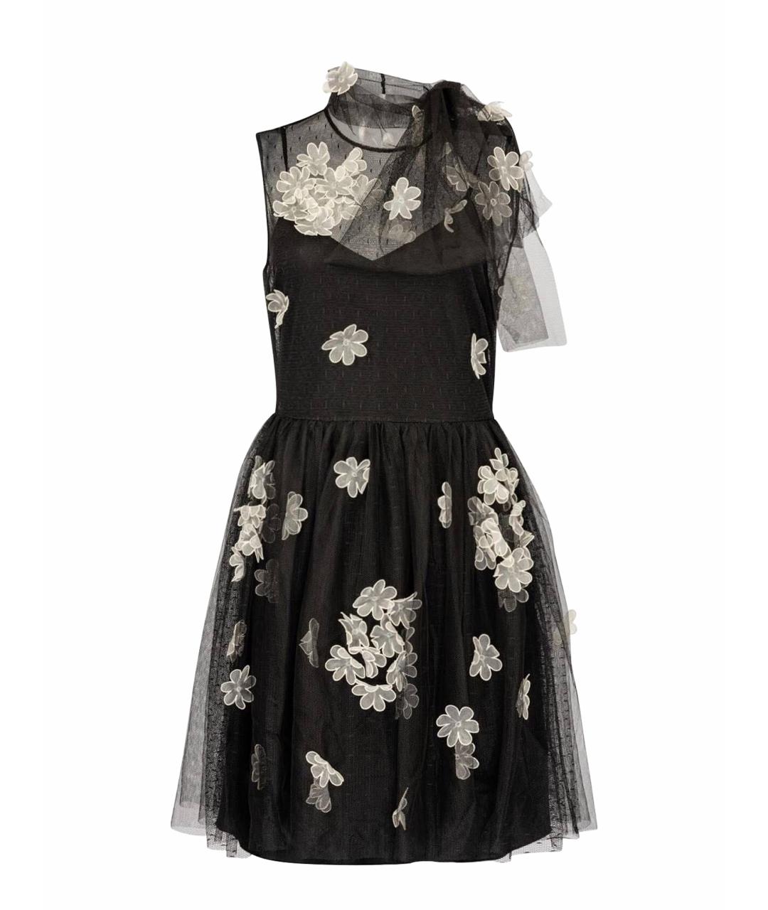 RED VALENTINO Черное полиэстеровое вечернее платье, фото 1