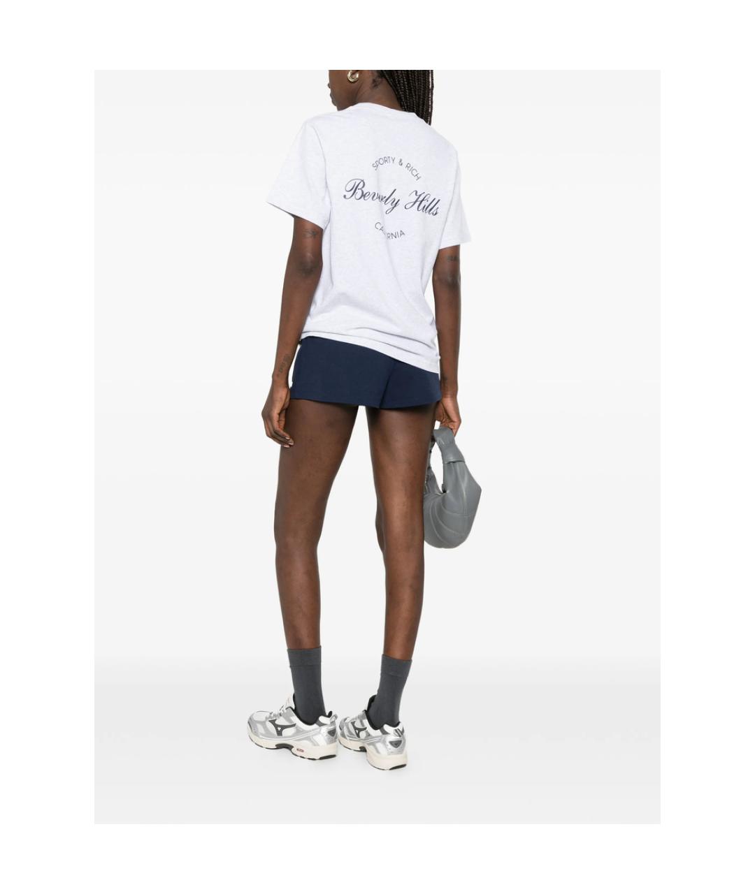 SPORTY AND RICH Серая хлопковая футболка, фото 2