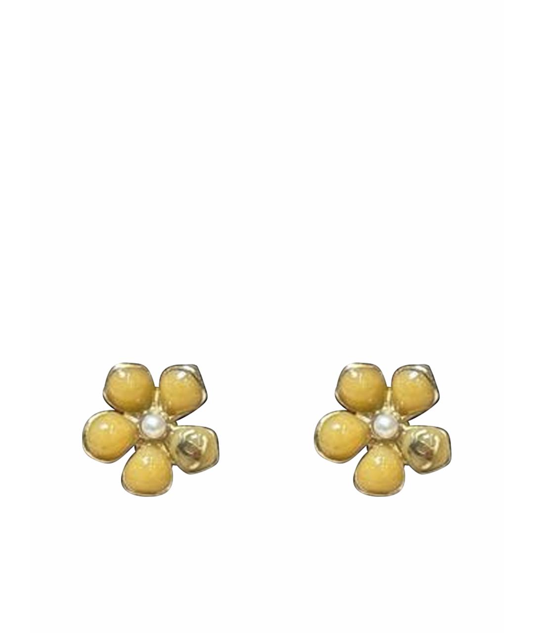 CHANEL Желтые серьги, фото 1