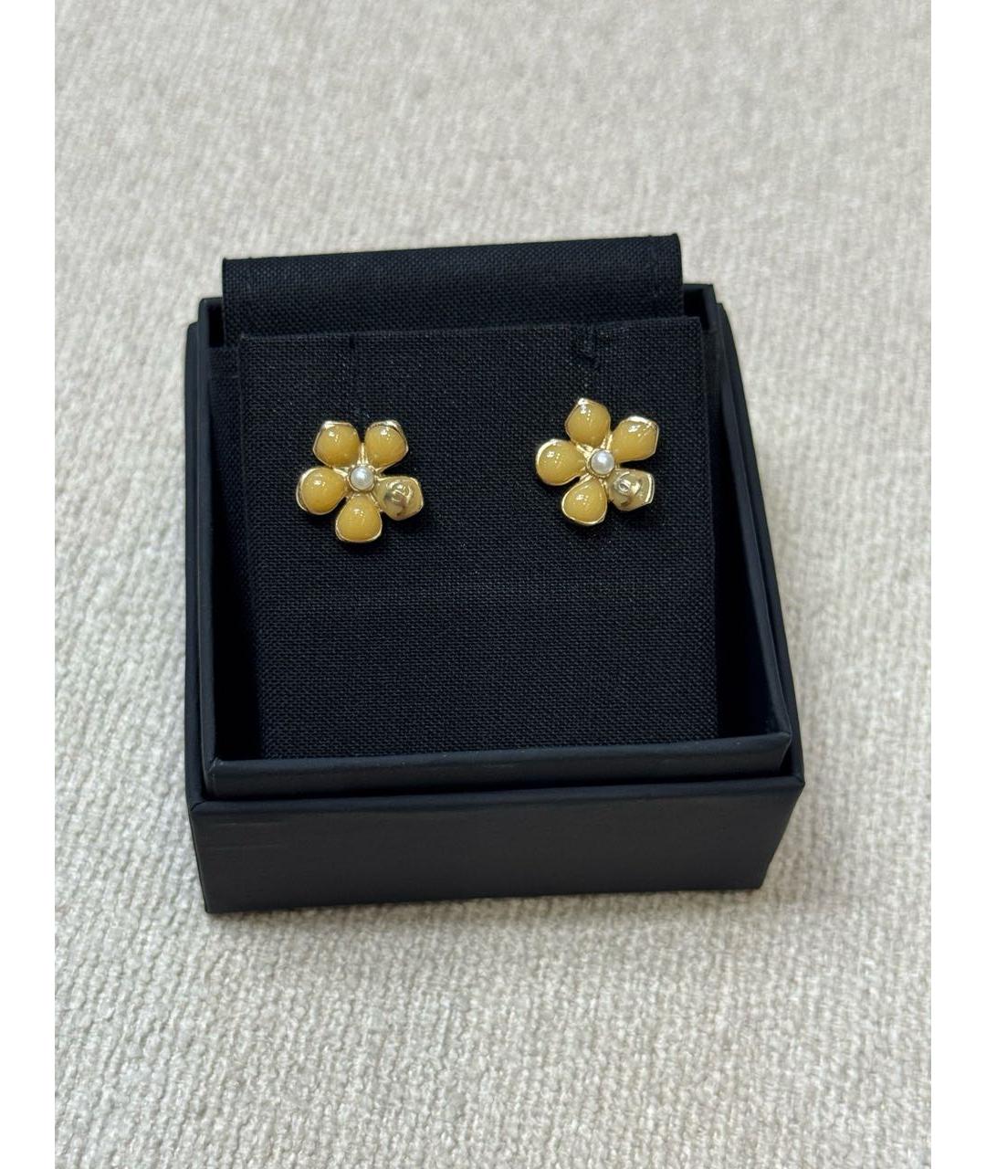 CHANEL Желтые серьги, фото 2