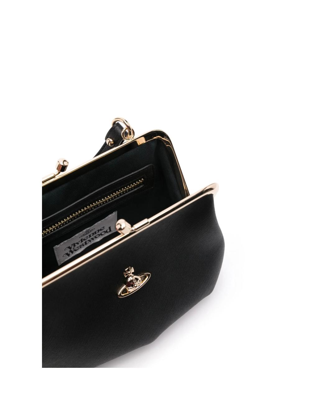 VIVIENNE WESTWOOD Черная сумка тоут из искусственной кожи, фото 4