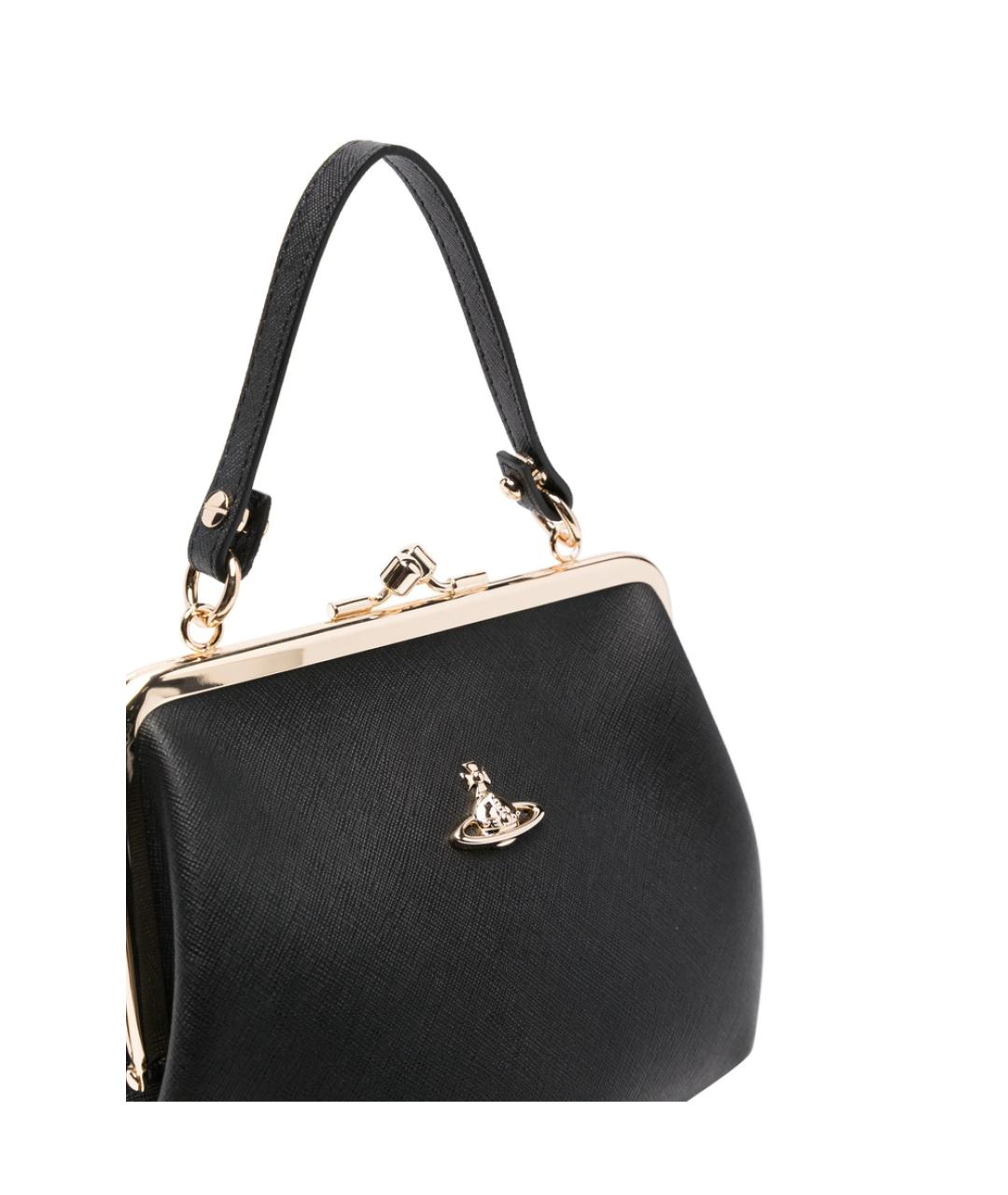 VIVIENNE WESTWOOD Черная сумка тоут из искусственной кожи, фото 2