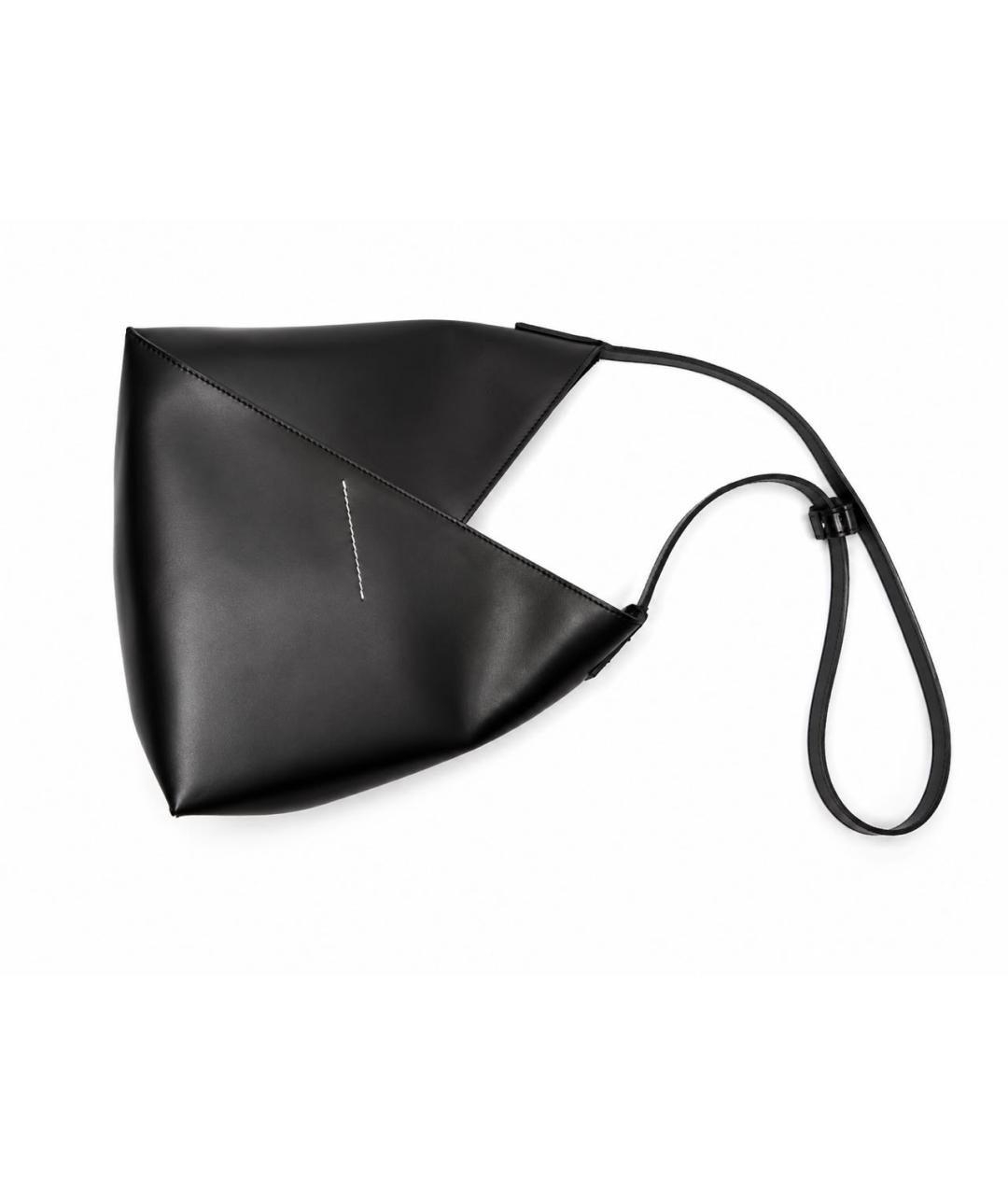 MM6 MAISON MARGIELA Черная кожаная сумка через плечо, фото 2