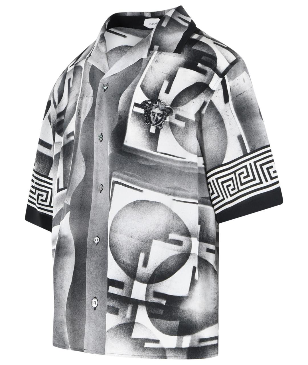 VERSACE Черная шелковая кэжуал рубашка, фото 2