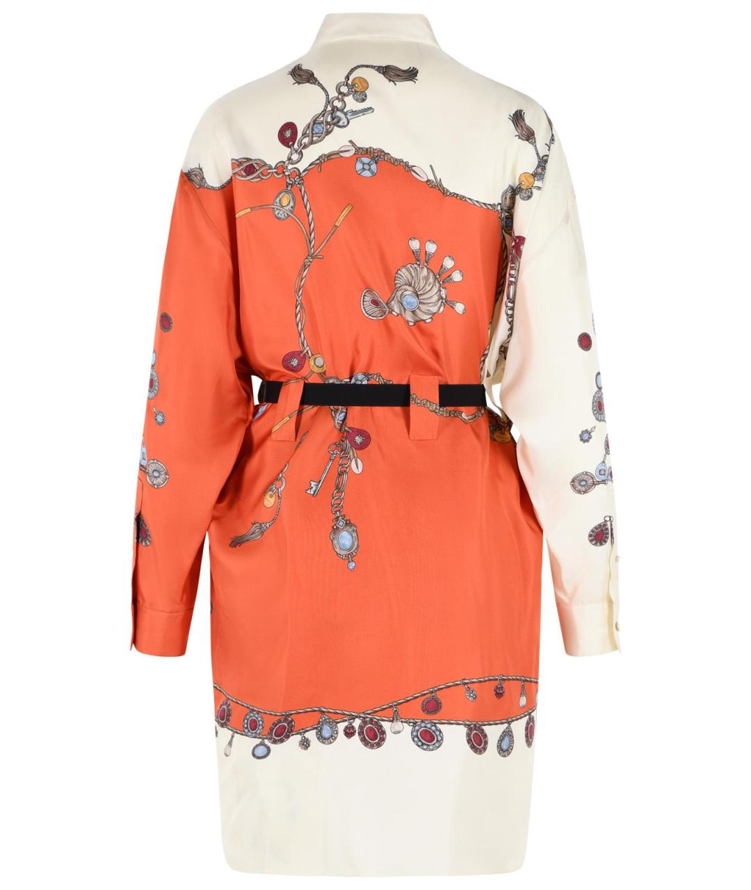 VERSACE Оранжевое шелковое коктейльное платье, фото 3
