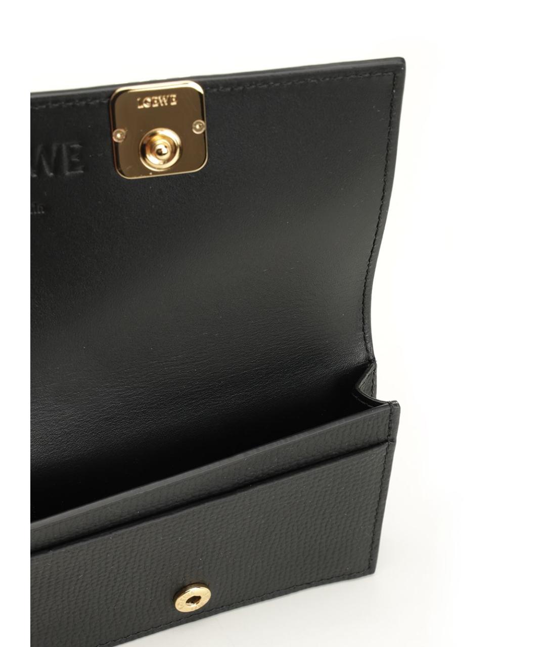 LOEWE Черный кожаный кошелек, фото 4
