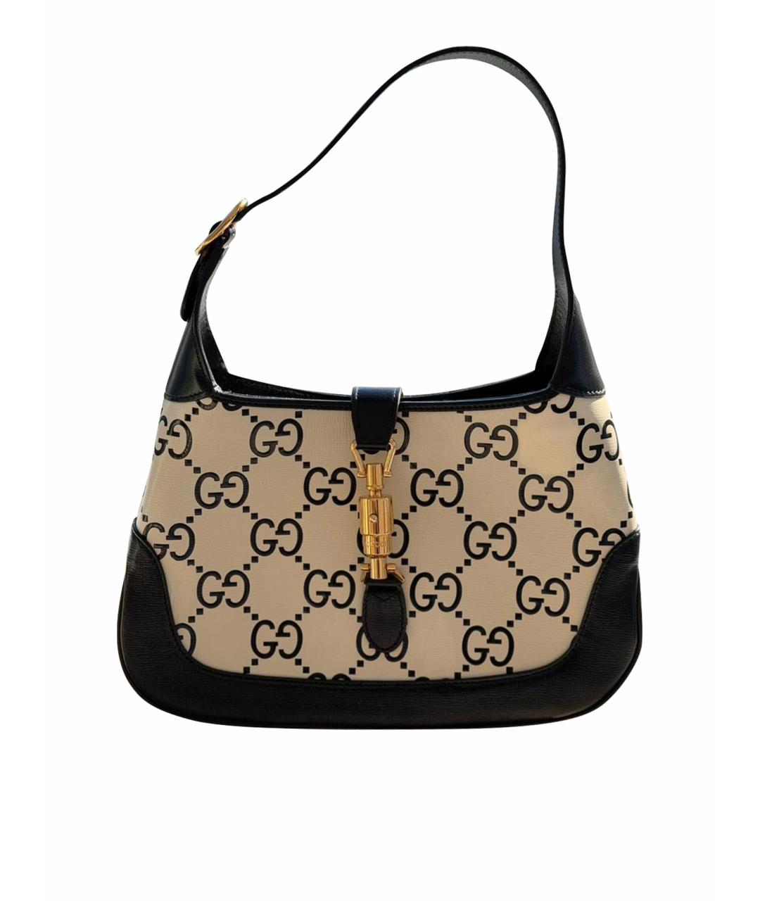 GUCCI Бежевая кожаная сумка через плечо, фото 1