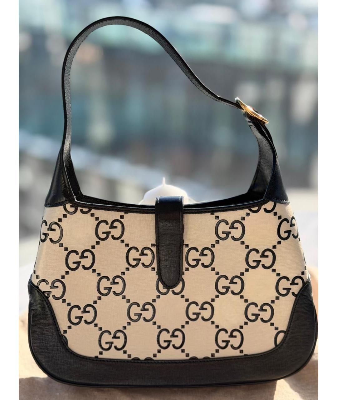 GUCCI Бежевая кожаная сумка через плечо, фото 3