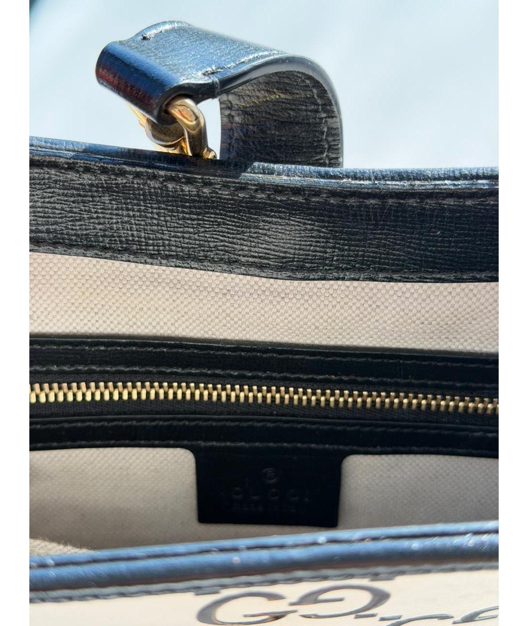 GUCCI Бежевая кожаная сумка через плечо, фото 4