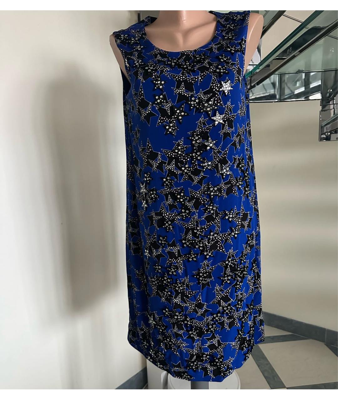 DIANE VON FURSTENBERG Синее шелковое вечернее платье, фото 6