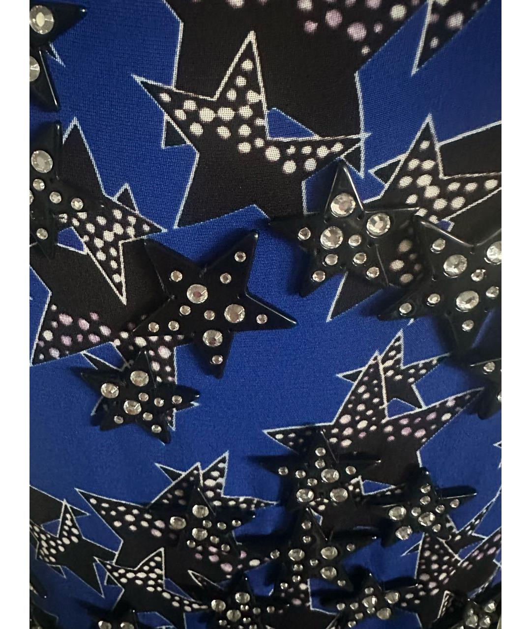 DIANE VON FURSTENBERG Синее шелковое вечернее платье, фото 3
