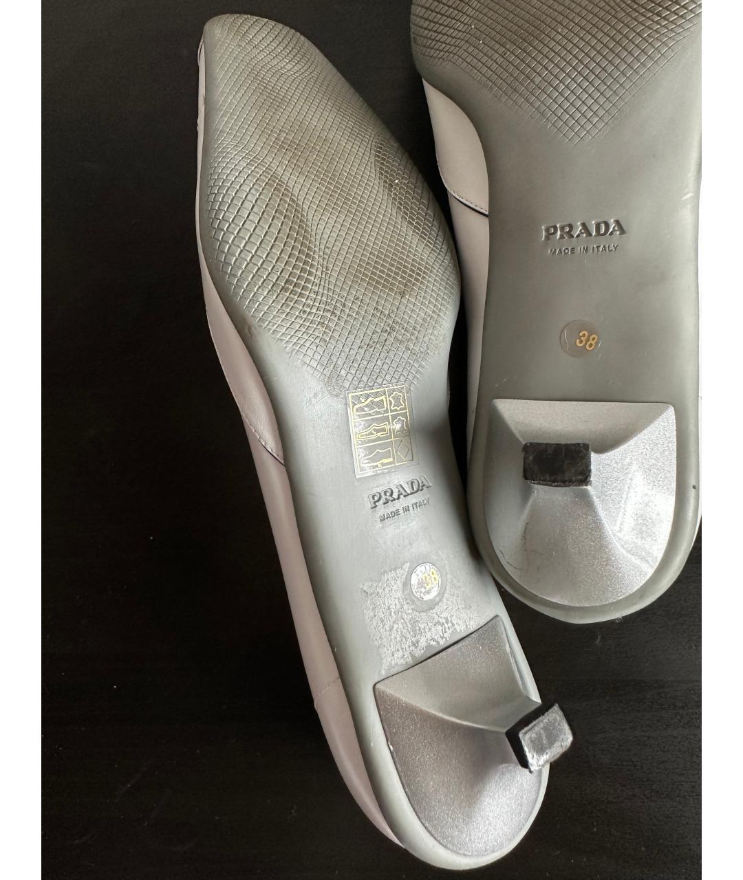 PRADA Белые кожаные туфли, фото 5