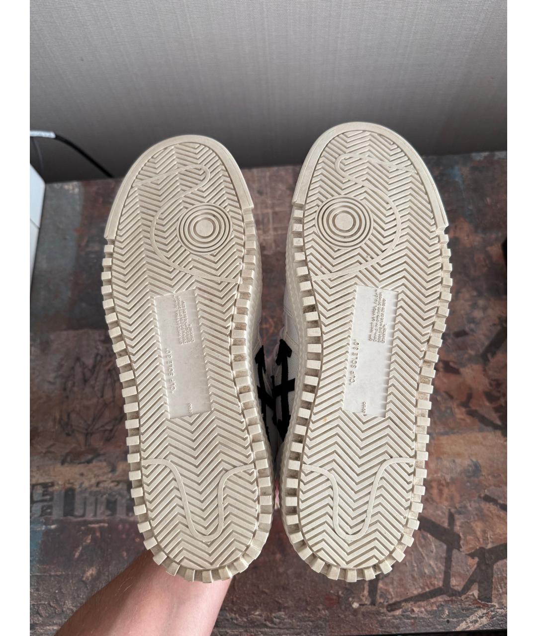 OFF-WHITE Белые кожаные кеды, фото 5