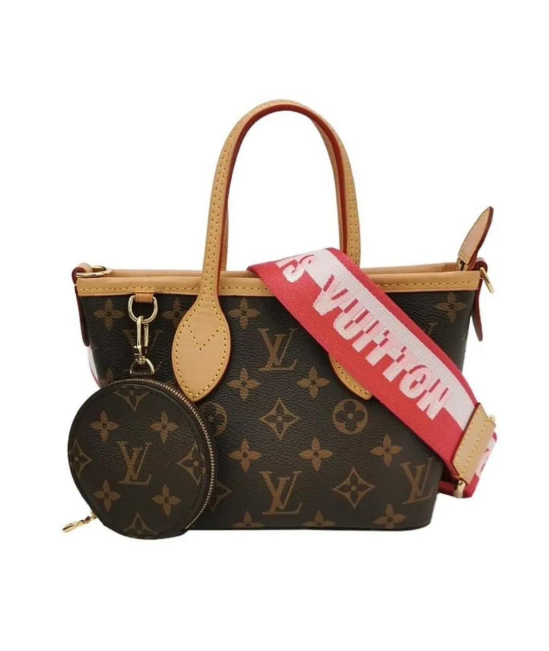 LOUIS VUITTON Коричневая кожаная сумка с короткими ручками, фото 2