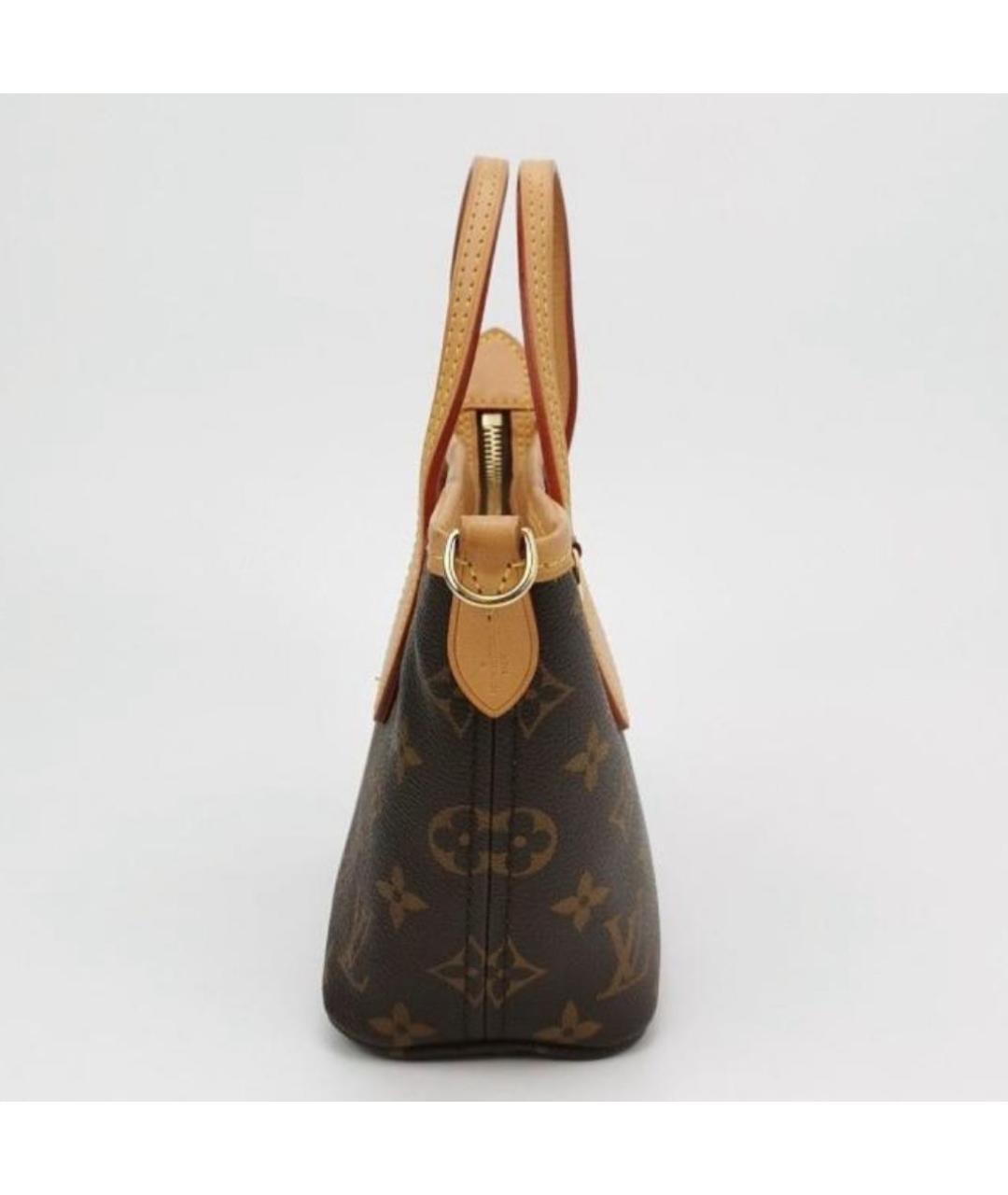 LOUIS VUITTON Коричневая кожаная сумка с короткими ручками, фото 5