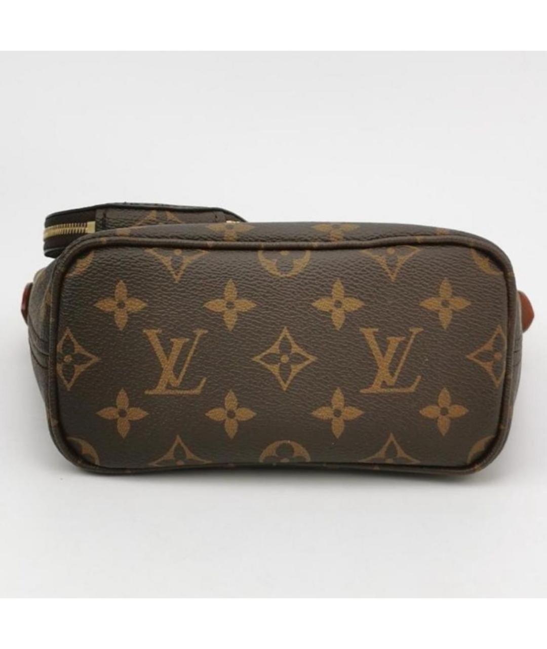 LOUIS VUITTON Коричневая кожаная сумка с короткими ручками, фото 3