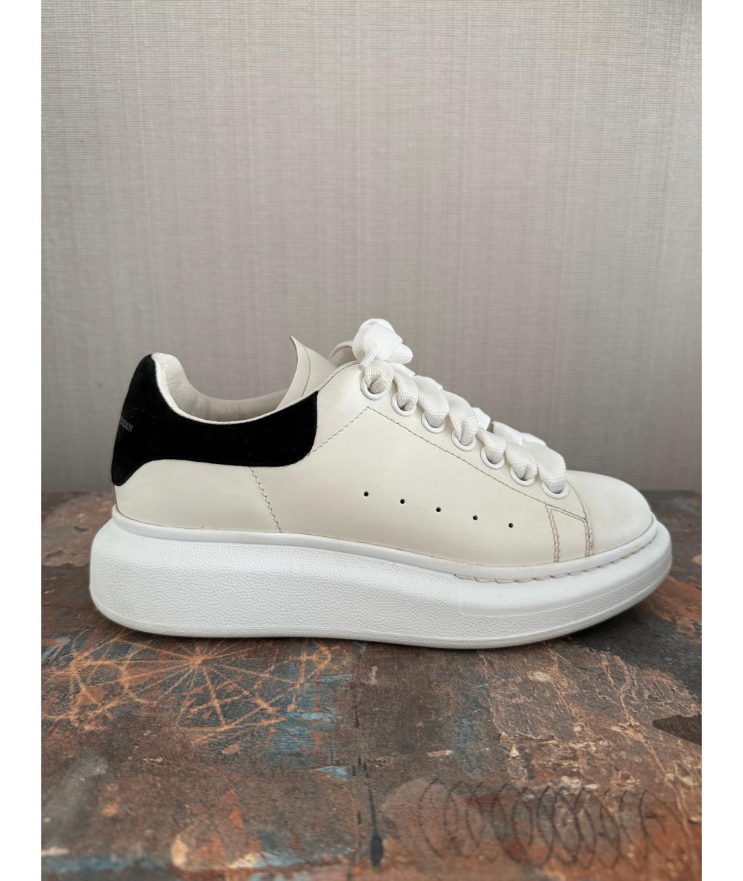 ALEXANDER MCQUEEN Белые кожаные кеды, фото 7