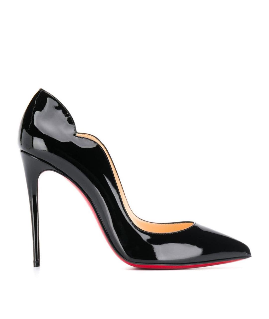 CHRISTIAN LOUBOUTIN Черные кожаные туфли, фото 1