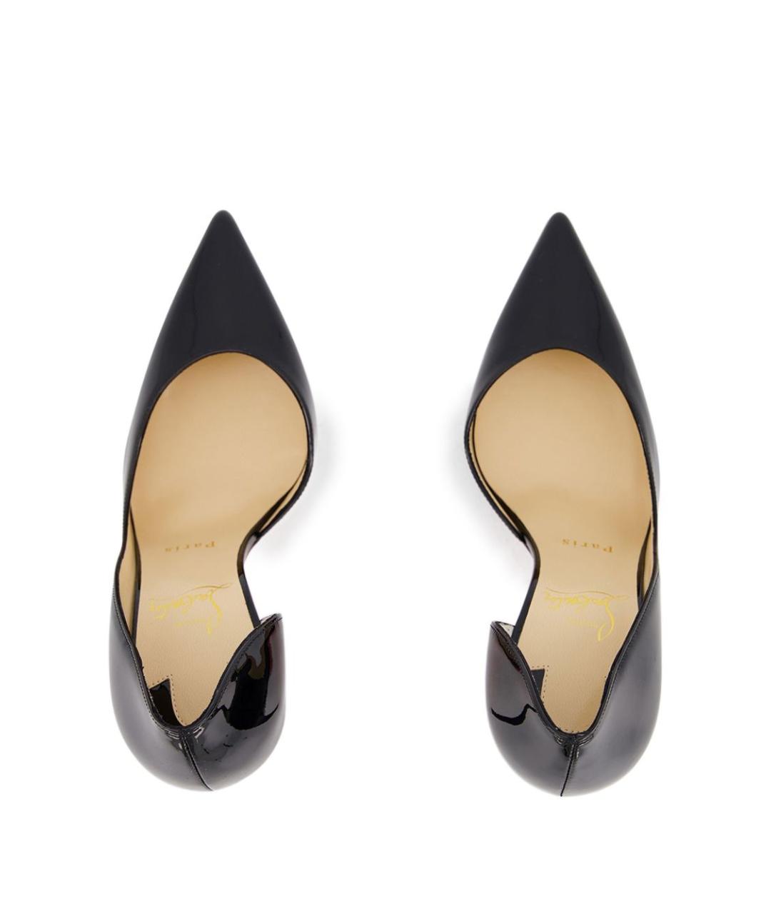 CHRISTIAN LOUBOUTIN Черные кожаные туфли, фото 4