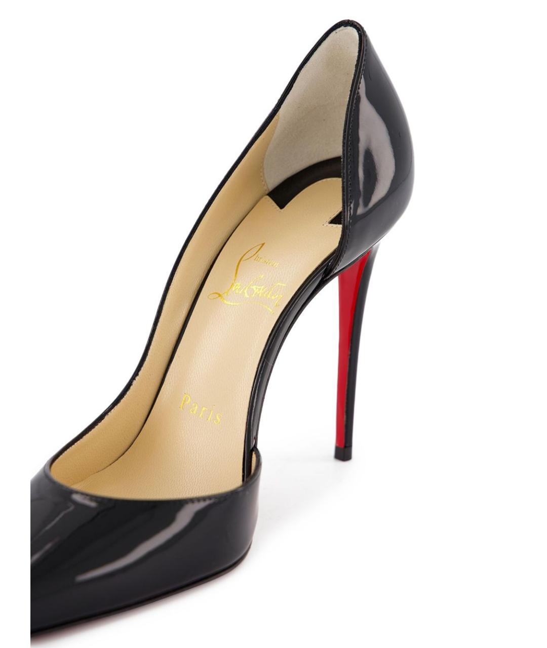 CHRISTIAN LOUBOUTIN Черные кожаные туфли, фото 3