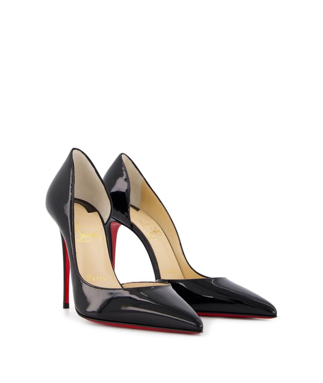 CHRISTIAN LOUBOUTIN Черные кожаные туфли, фото 6