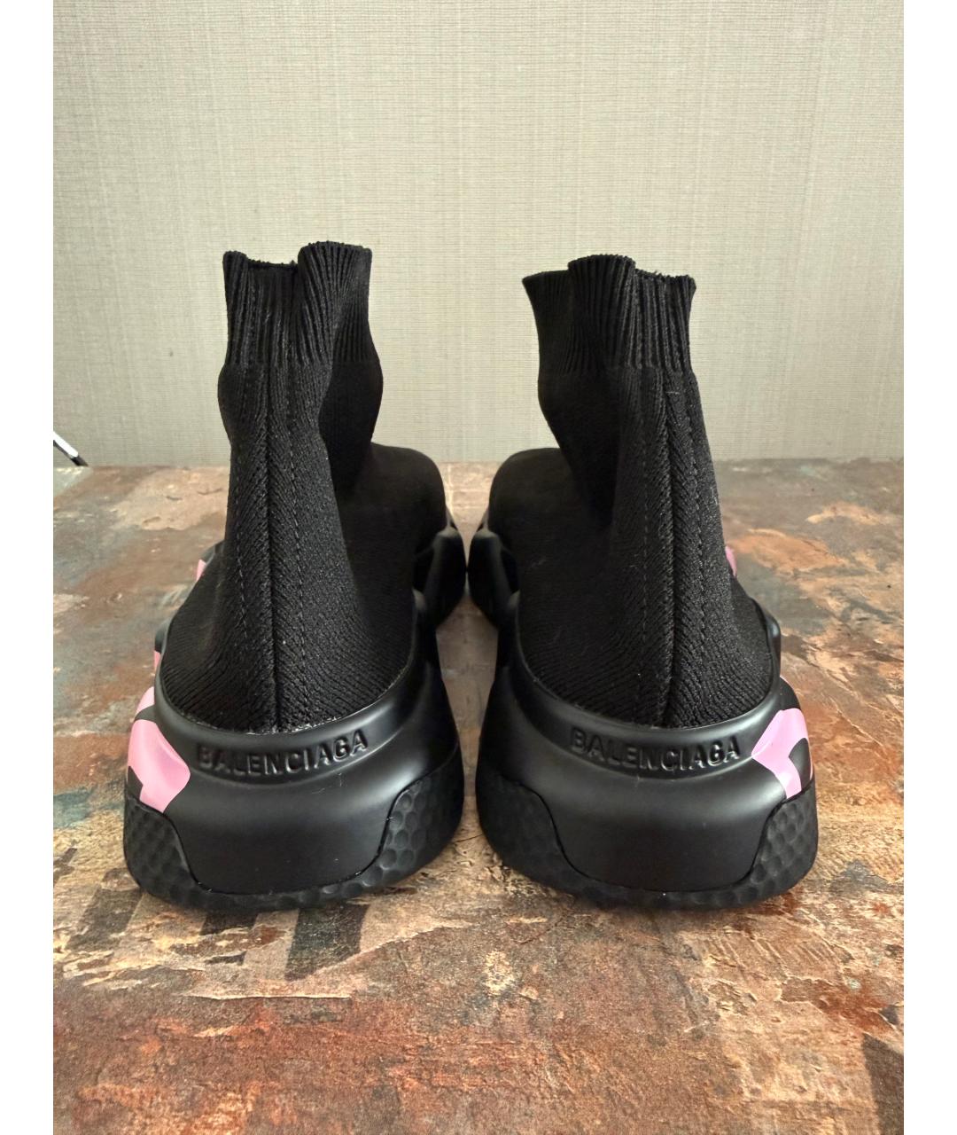 BALENCIAGA Черные текстильные кроссовки, фото 4