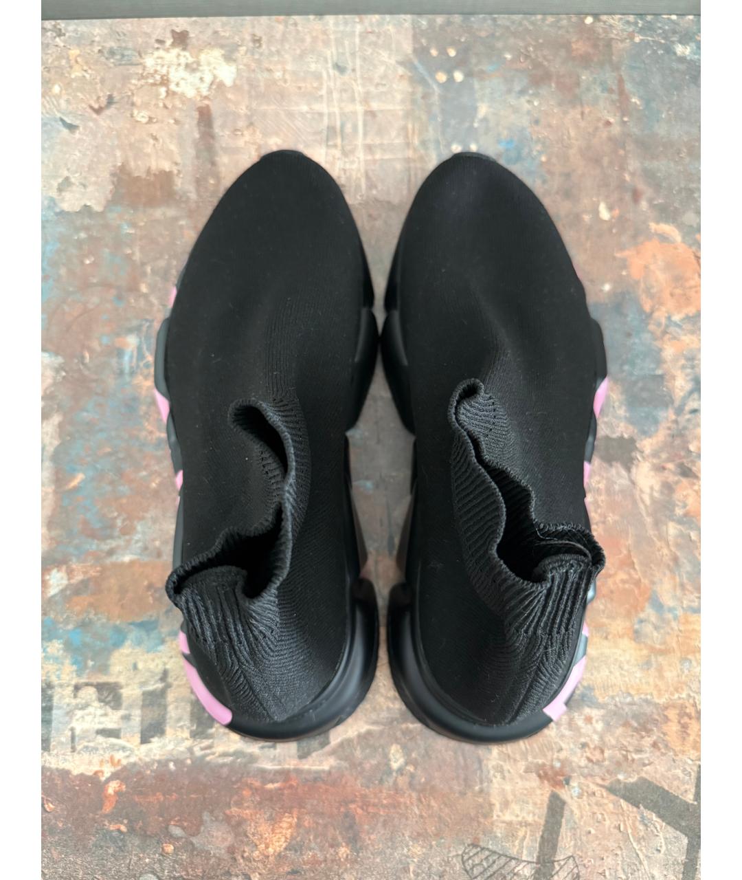BALENCIAGA Черные текстильные кроссовки, фото 3