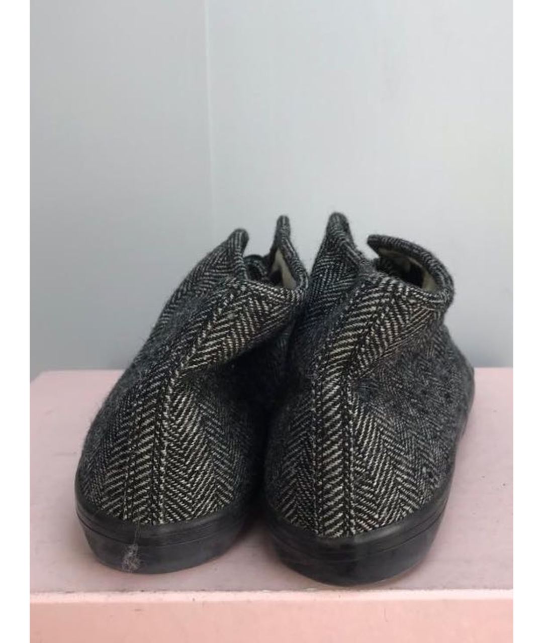 YOHJI YAMAMOTO Серые текстильные низкие ботинки, фото 4