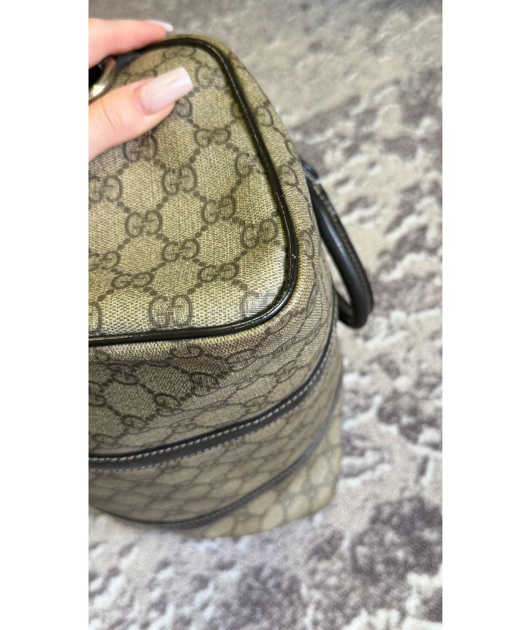 GUCCI Бежевая канва сумка тоут, фото 7