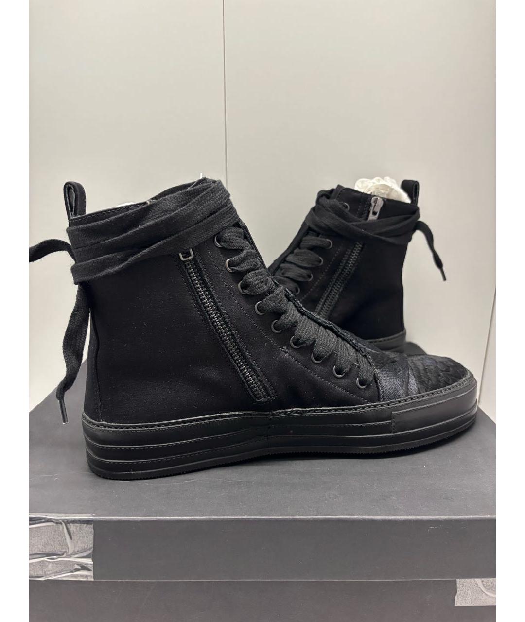 ANN DEMEULEMEESTER Черные высокие кроссовки / кеды, фото 6