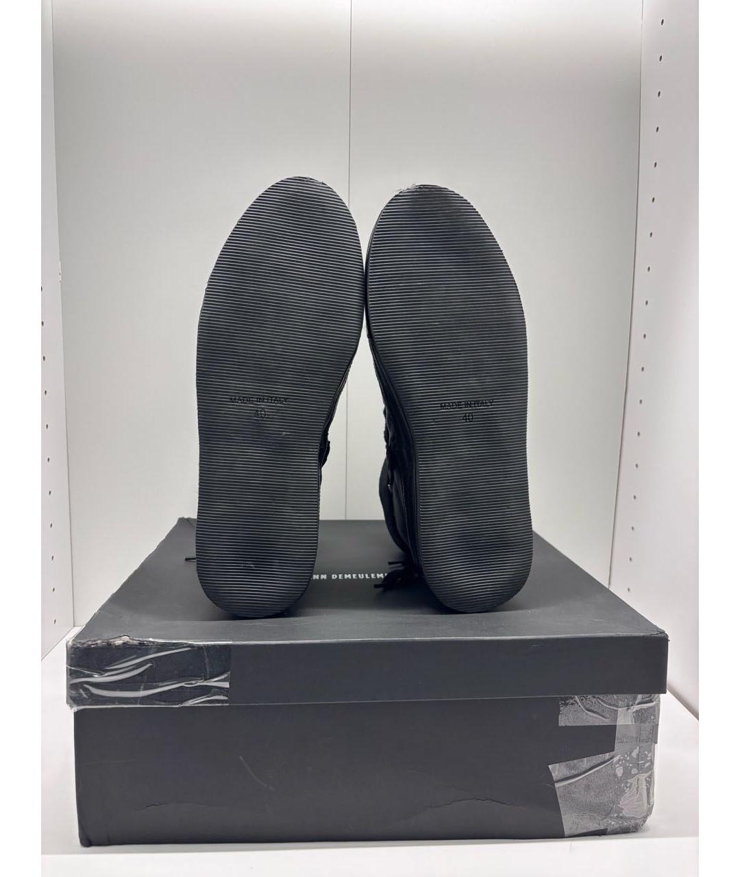 ANN DEMEULEMEESTER Черные высокие кроссовки / кеды, фото 5