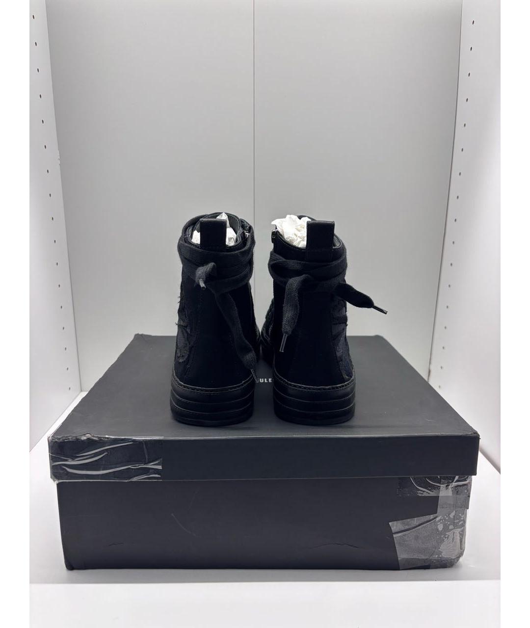 ANN DEMEULEMEESTER Черные высокие кроссовки / кеды, фото 4