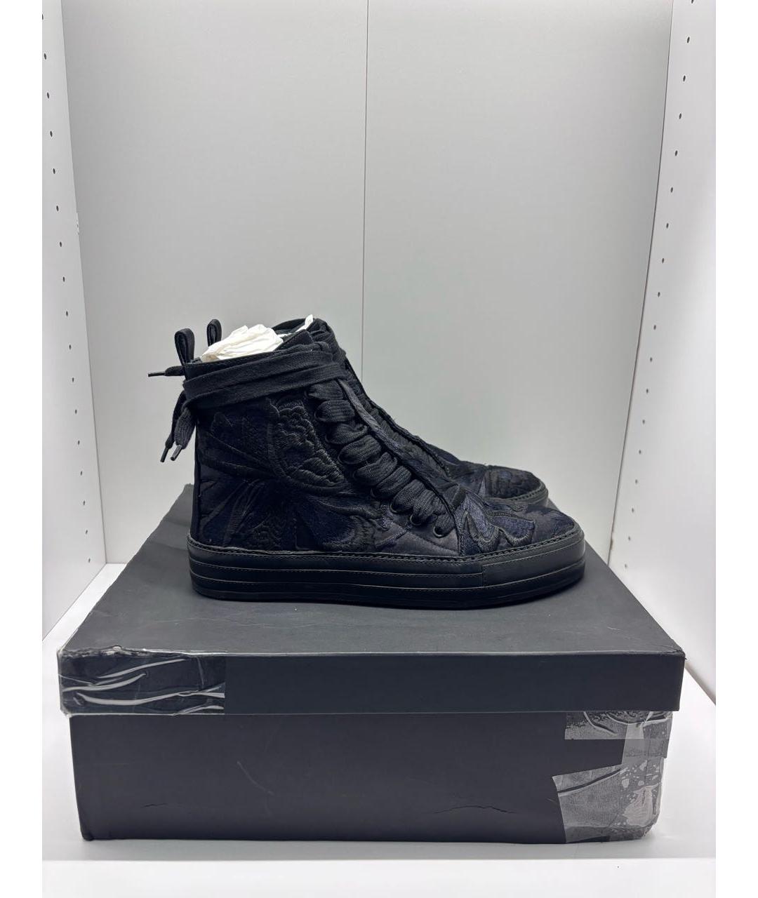 ANN DEMEULEMEESTER Черные высокие кроссовки / кеды, фото 8