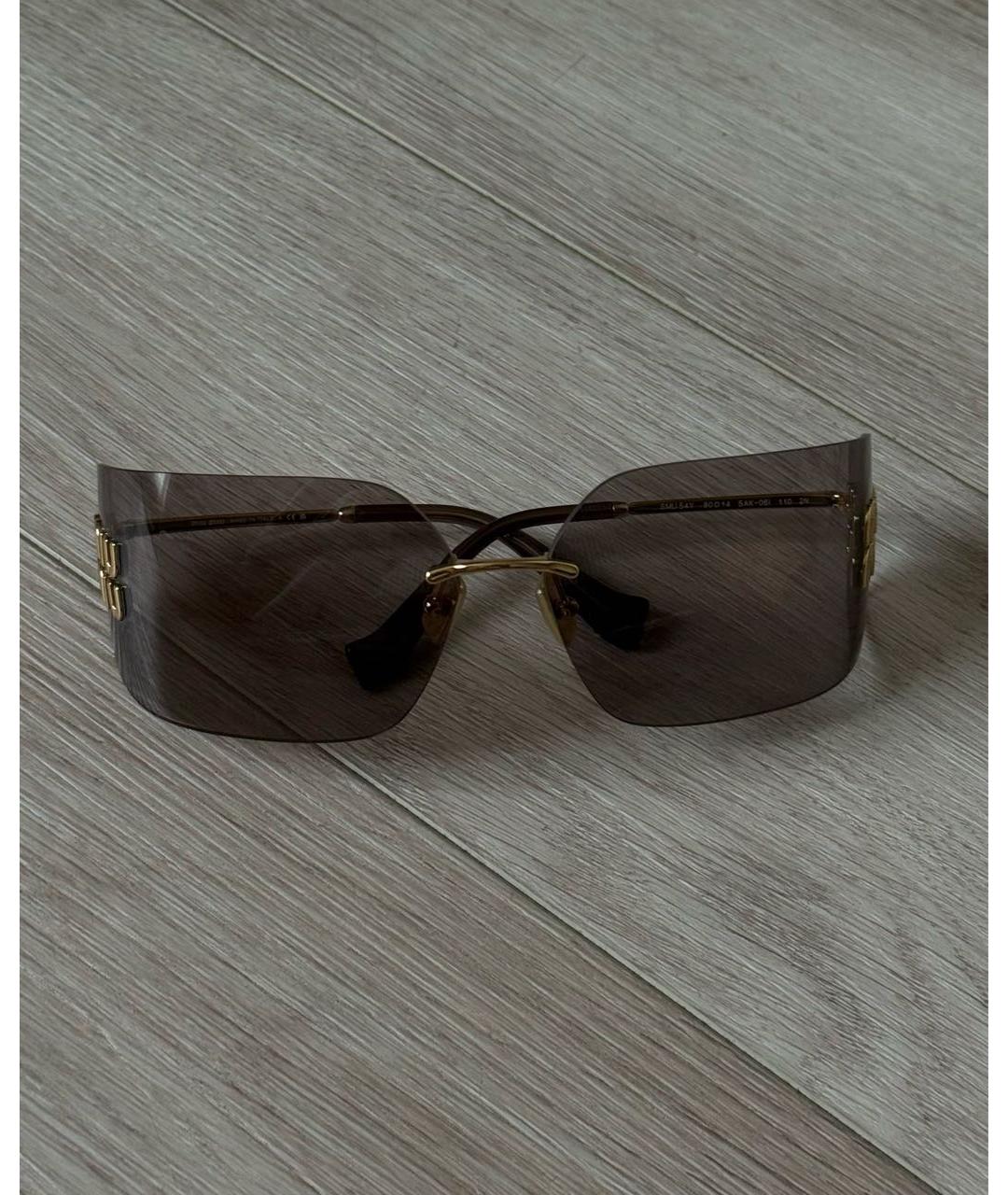 MIU MIU Фиолетовые пластиковые солнцезащитные очки, фото 8