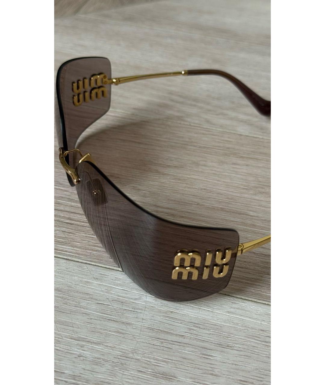 MIU MIU Фиолетовые пластиковые солнцезащитные очки, фото 7