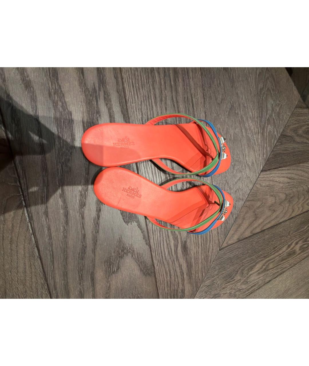 HERMES Кожаные шлепанцы, фото 3