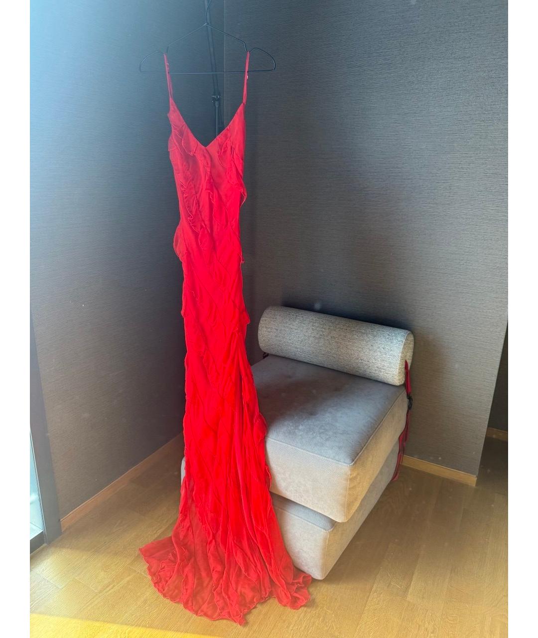 RAT&BOA Красное шелковое вечернее платье, фото 5