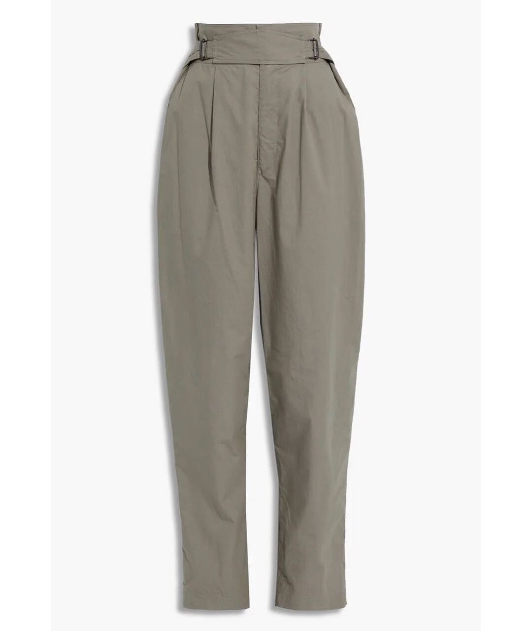 ISABEL MARANT Хаки хлопковые прямые брюки, фото 9