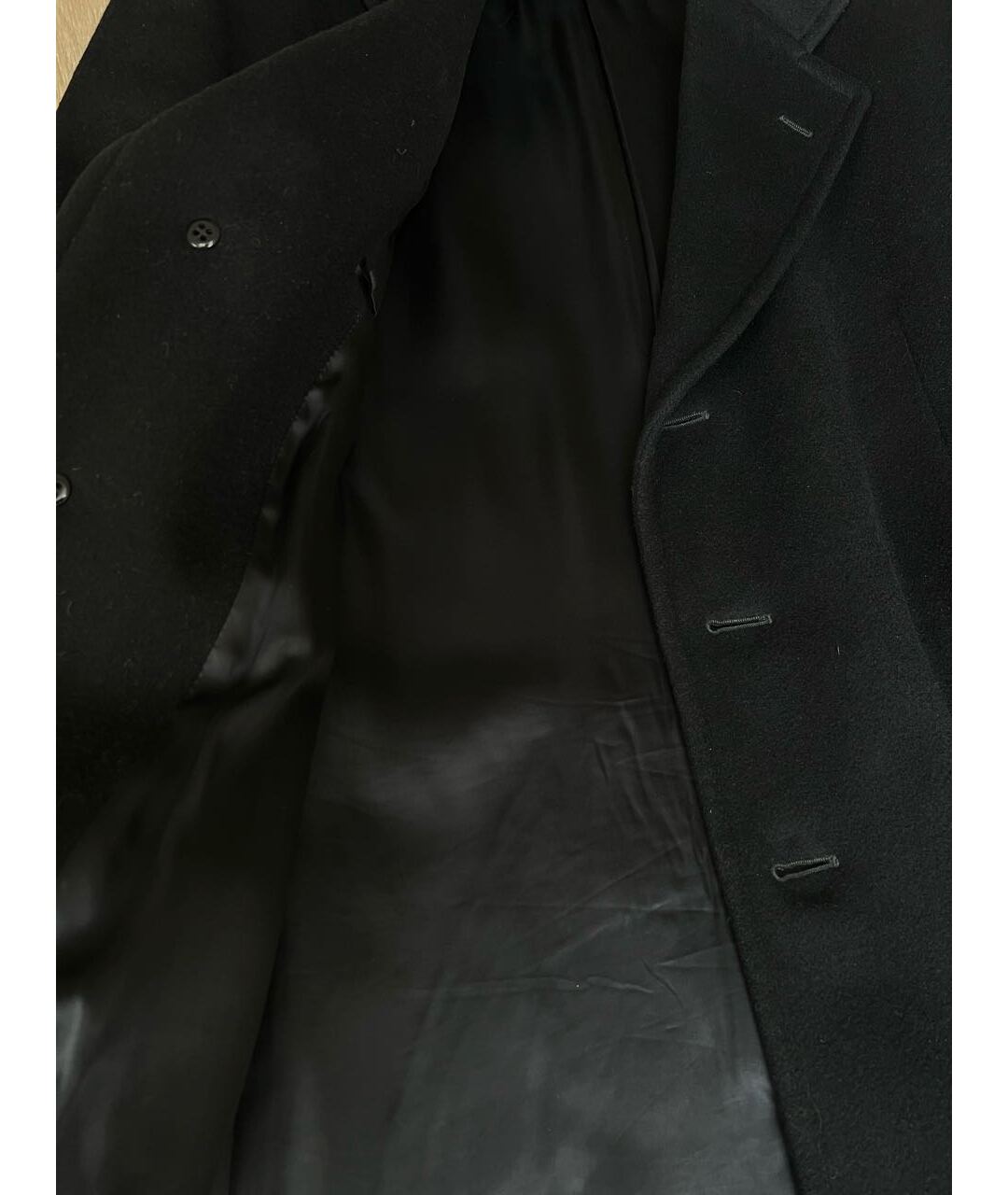 ARMANI COLLEZIONI Черное кашемировое пальто, фото 2