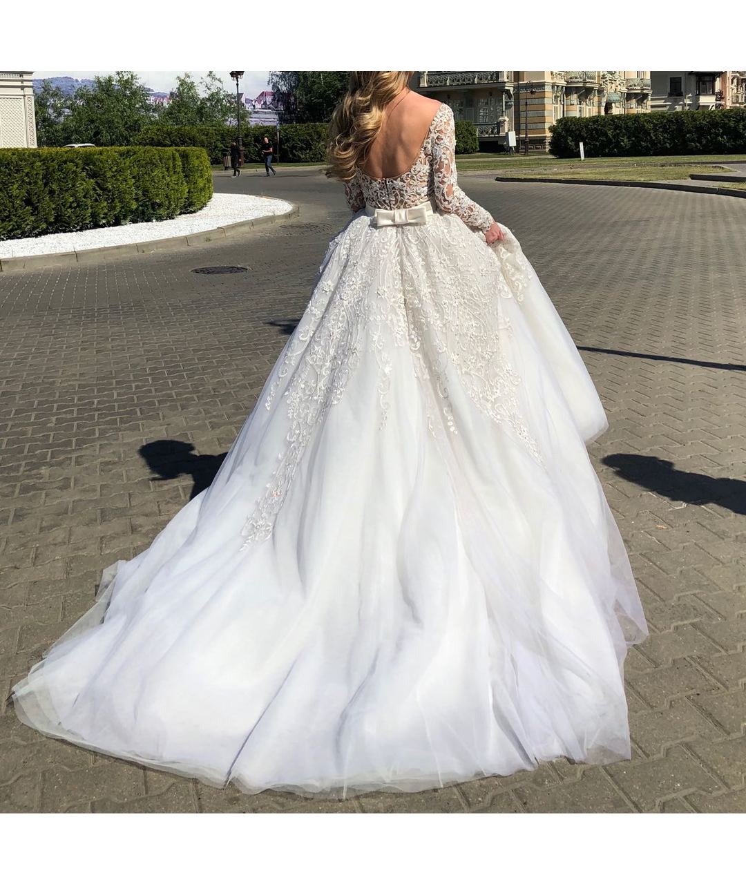 ZUHAIR MURAD Белое кружевное свадебное платье, фото 2