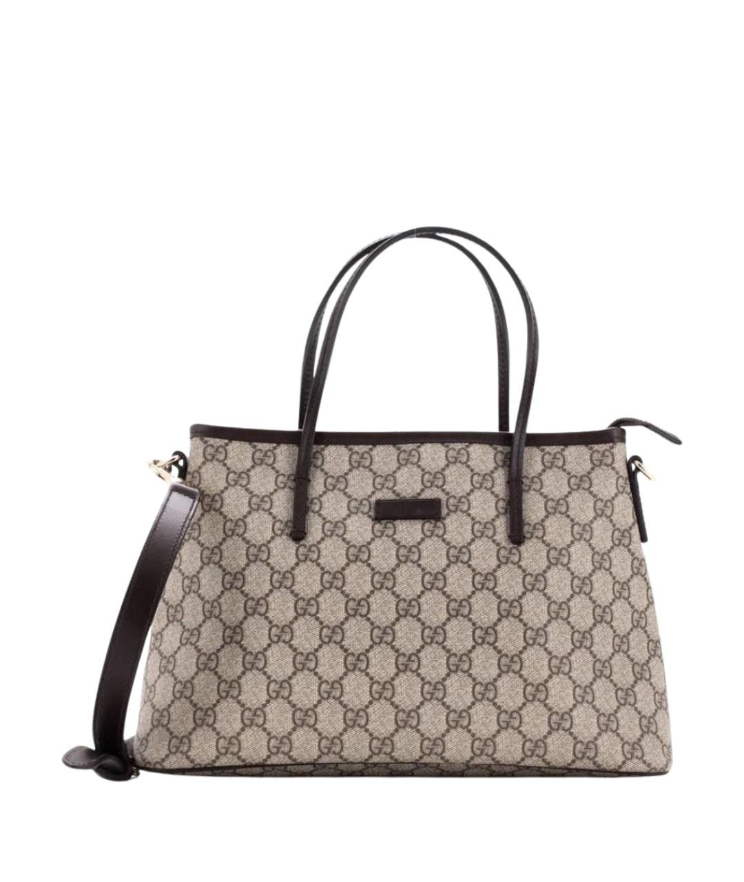 GUCCI Бежевая канва сумка тоут, фото 1