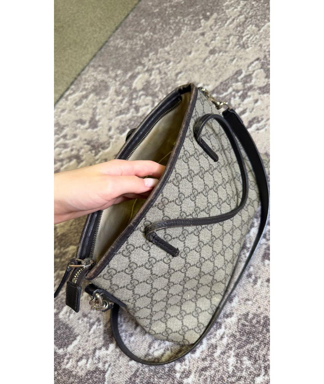 GUCCI Бежевая канва сумка тоут, фото 6